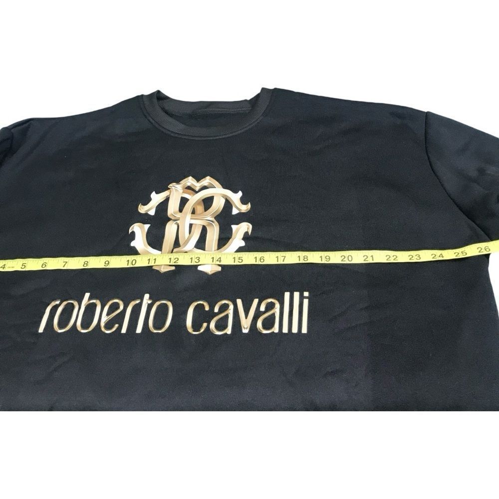 Roberto Cavalli Black Gold Logo Pullover Sweater - Picture 7 of 10